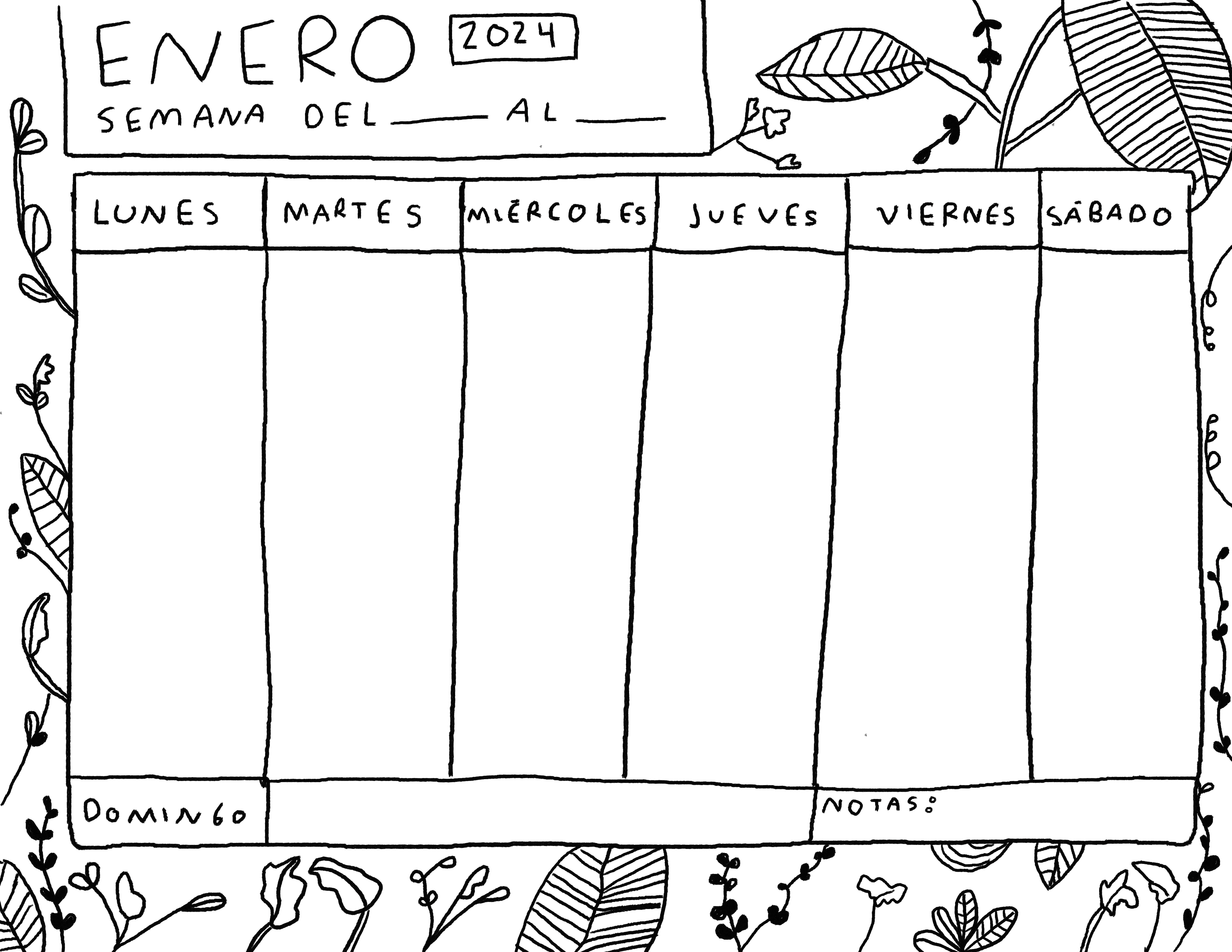 Planeador mensual ENERO GRATIS