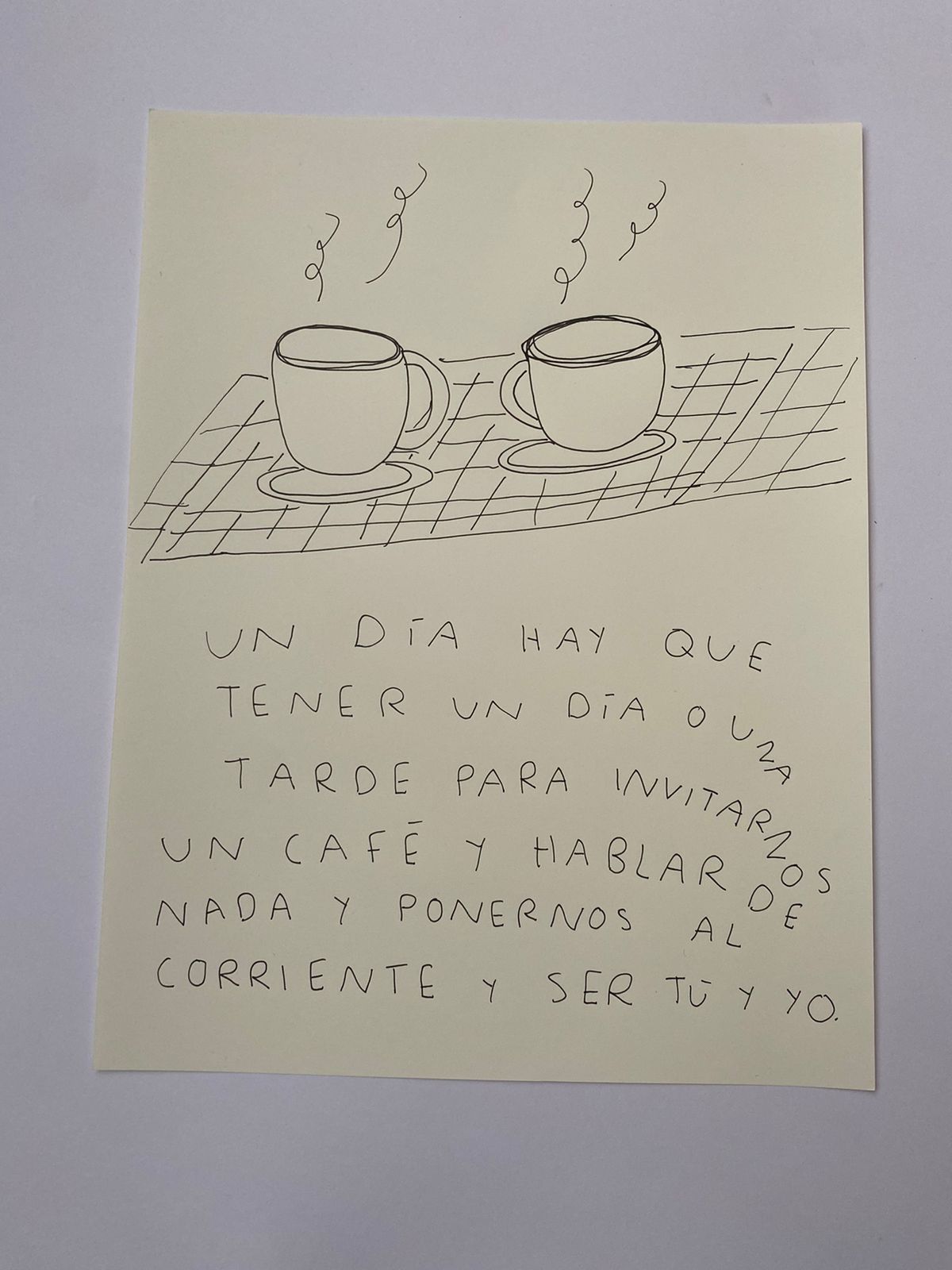 Hoy mi amiga abre su cafe